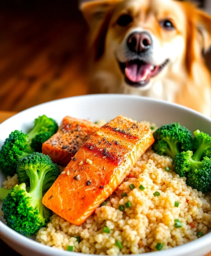 13 Nutritious Dog Food Recipes That Will Make Your Pup Jump for Joy (You Won't Believe #8!) - 3. Salmon and Quinoa Bowl