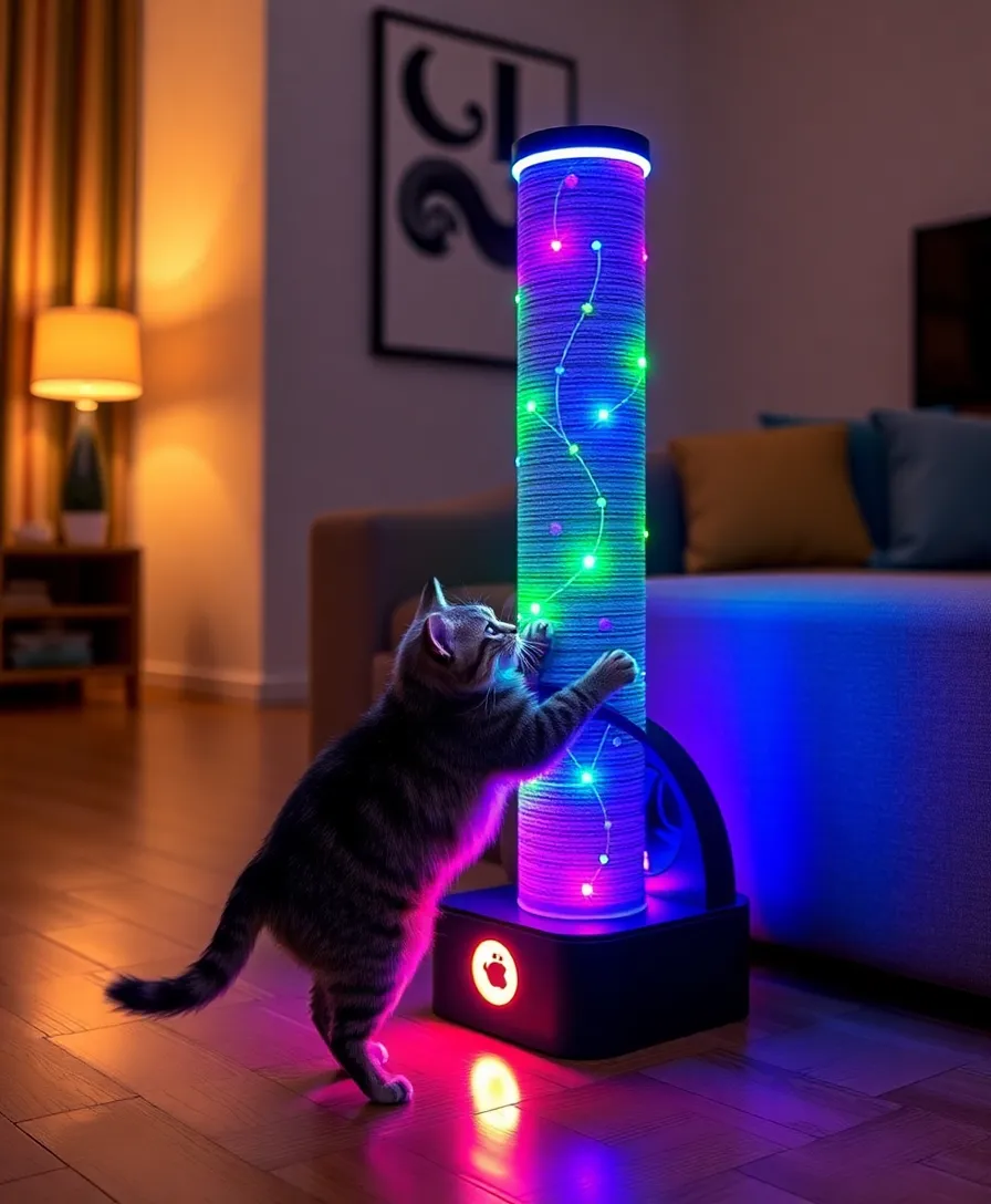 15 Stylish Cat Scratching Posts That Will Save Your Furniture (Check Out #9!) - 12. Interactive LED Scratching Posts