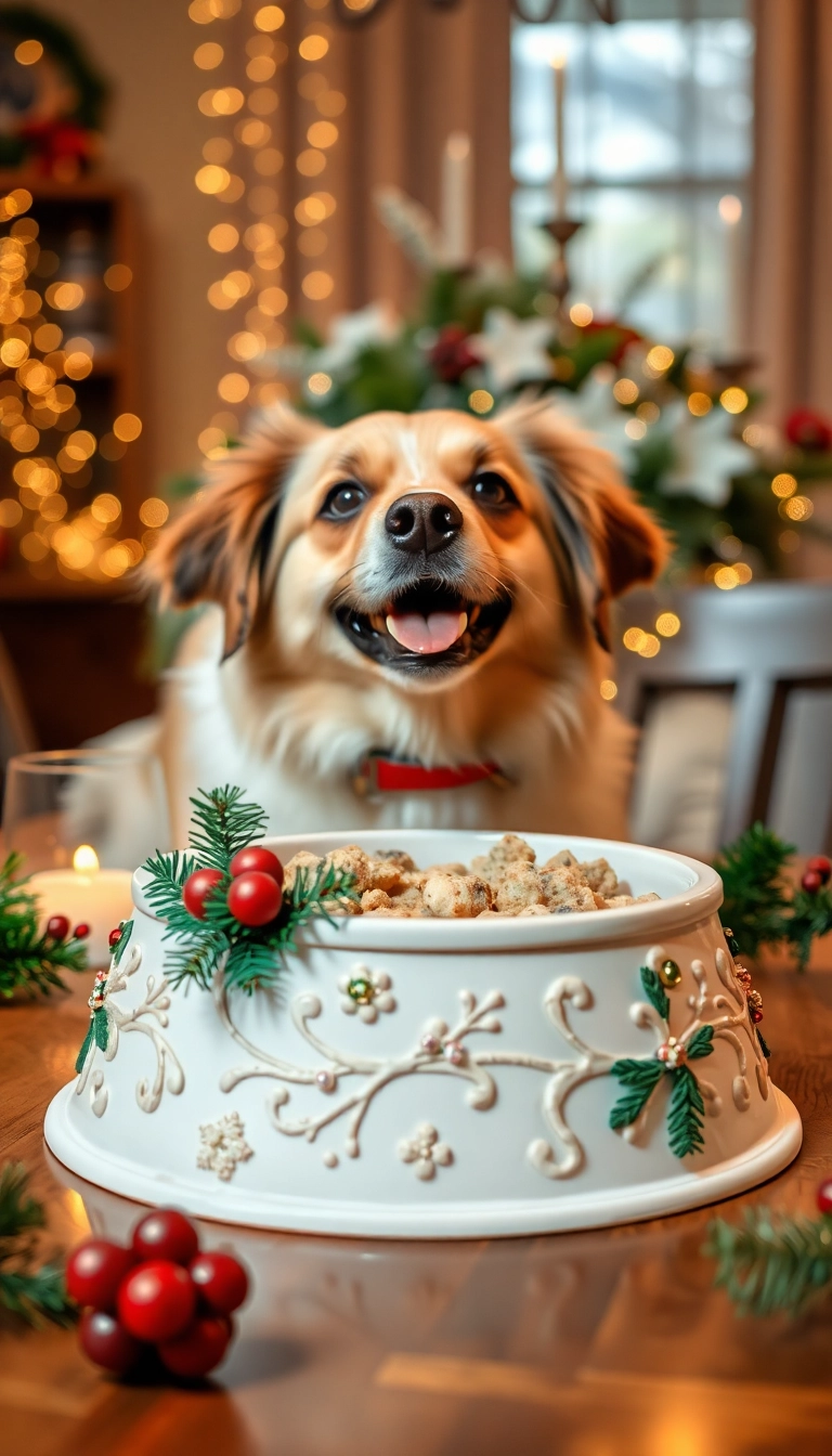 20 Adorable Dog Christmas Gifts That Will Make Your Pup's Tail Wag! (You Won't Believe #5!) - 15. Decorative Dog Bowl