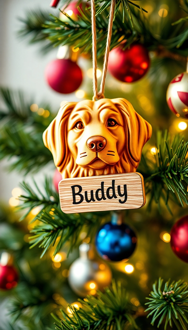 20 Adorable Dog Christmas Gifts That Will Make Your Pup's Tail Wag! (You Won't Believe #5!) - 4. Personalized Dog Ornament