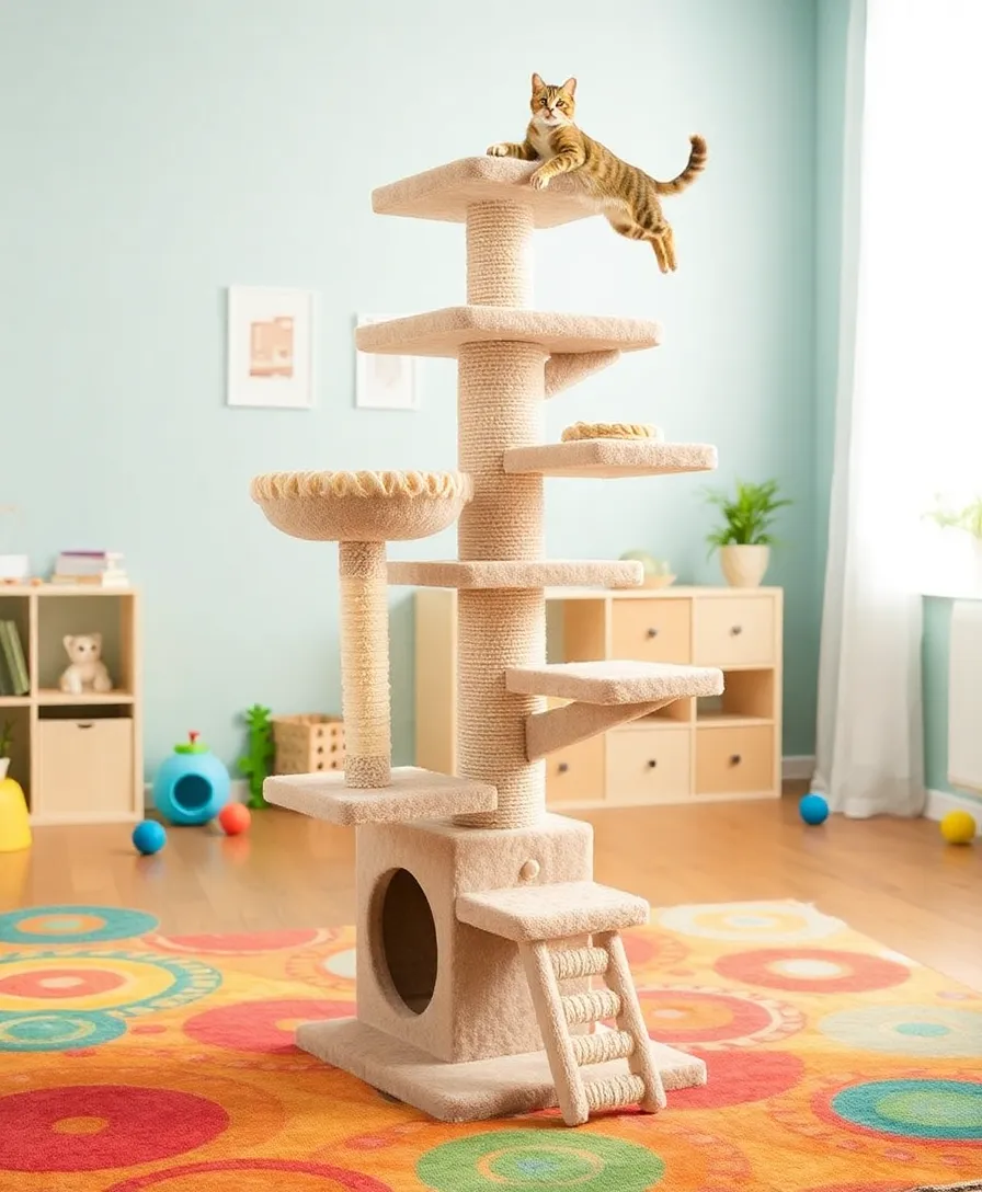 15 Stylish Cat Scratching Posts That Will Save Your Furniture (Check Out #9!) - 6. Playful Multi-Level Structures