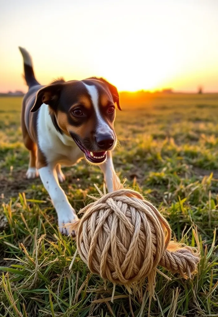 14 Eco-Friendly Dog Toys You Can Make at Home (Save the Planet with #6!) - 11. Straw and Rope Ball