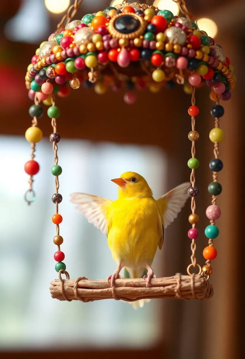 13 Unique Bird Perches That Your Feathered Friend Will Adore (You Can't Miss #4!) - 9. Swaying Swing Perch