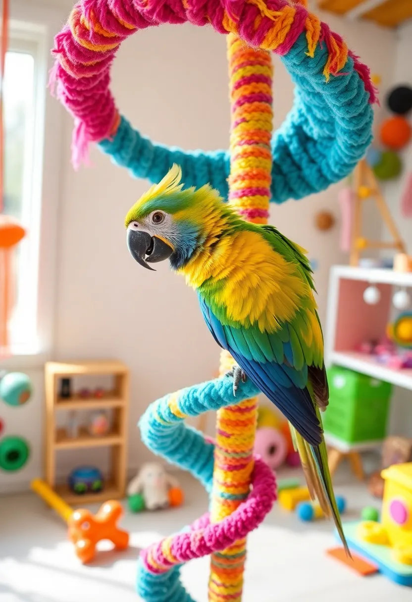 13 Unique Bird Perches That Your Feathered Friend Will Adore (You Can't Miss #4!) - 4. The Spiral Adventure