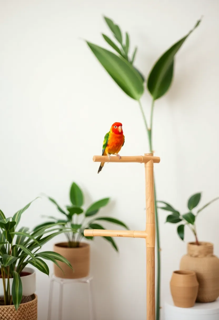 13 Unique Bird Perches That Your Feathered Friend Will Adore (You Can't Miss #4!) - 5. Natural Bamboo Perch