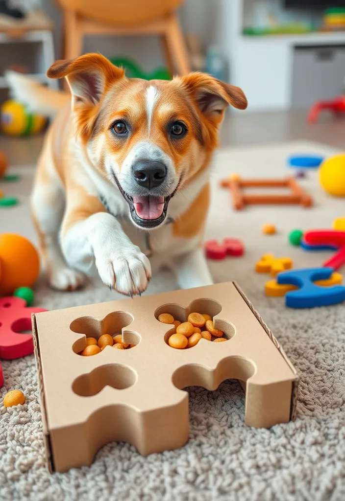 14 Eco-Friendly Dog Toys You Can Make at Home (Save the Planet with #6!) - 13. Cardboard Puzzle Toy