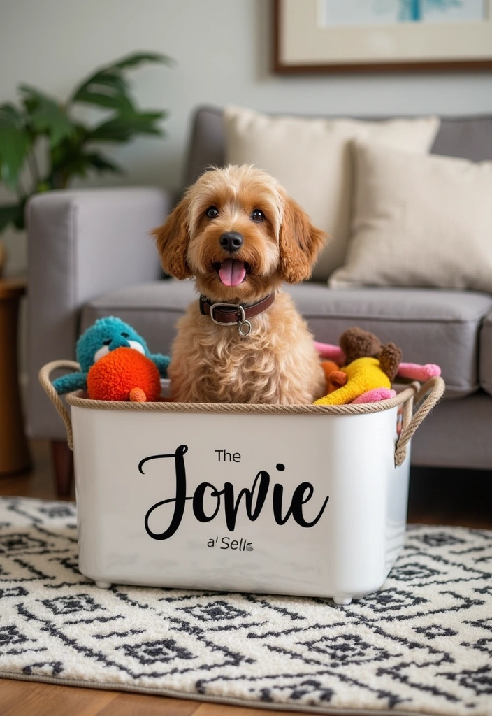 10 Stylish Pet Toy Bins That'll Elevate Your Home Decor (And Hide the Mess!) - 8. Personalized Pet Toy Bins