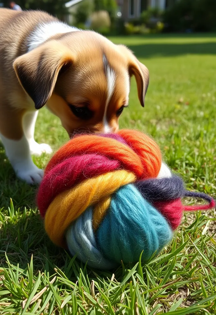 14 Eco-Friendly Dog Toys You Can Make at Home (Save the Planet with #6!) - 2. Felted Wool Ball